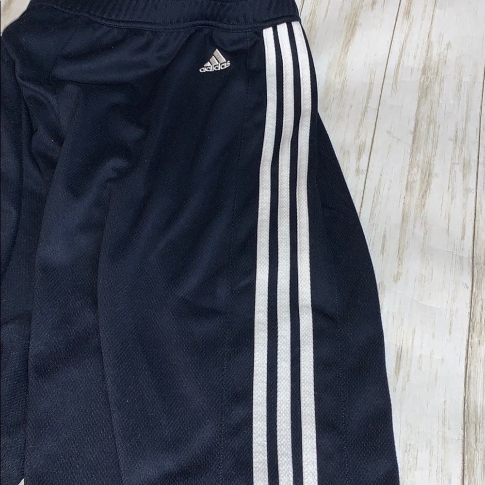Size L Adidas Navy Crop Track Pants - Picture 4 of 6